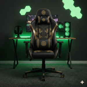 Chaise Forgex noir & doré